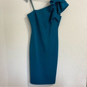 Jessica Howard Women's Teal One Shoulder Dress
